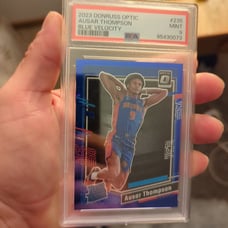 2023 donruss optic ausar Johnson Blue velocity, psa9