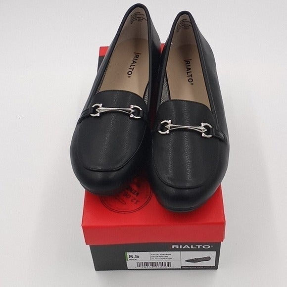 Rialto Women's 8.5W Guiding Slip-on Loafers Black