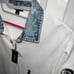 Diesel white short sleeve denim collar polo shirt