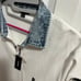 Diesel white short sleeve denim collar polo shirt