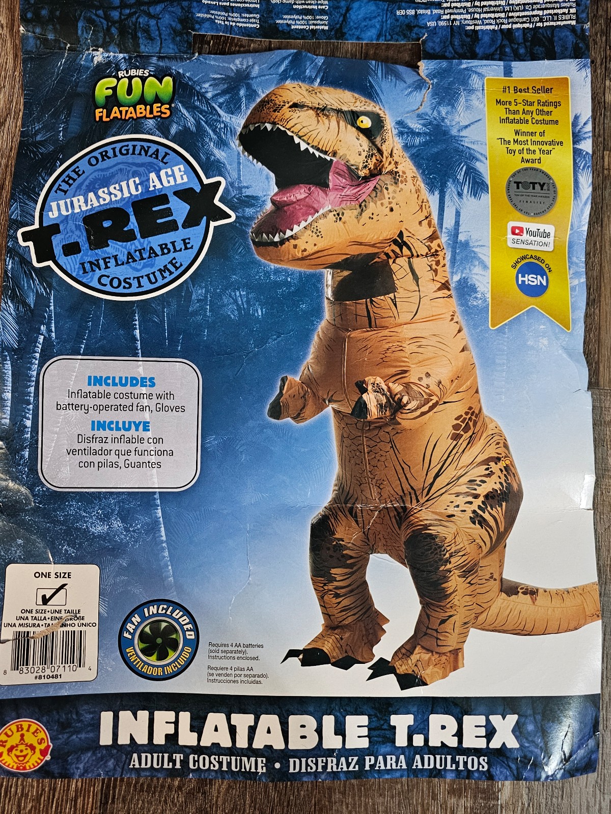 Jurassic Park T-Rex Fun Flatables Costume