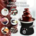 3 Tier Chocolate Fondue Fountain - Electric Stainless Chocolate Dipping Warmer