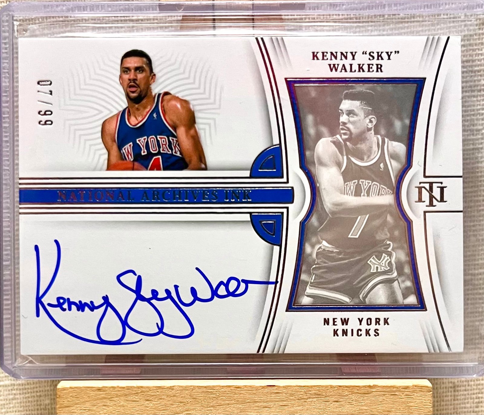 2022-23 National Archives Ink Auto Kenny “Sky” Walker /99 - New York Knicks SP