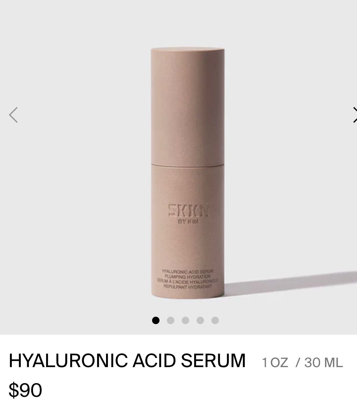 BRAND NEW SKKN by Kim Hyaluronic acid serum