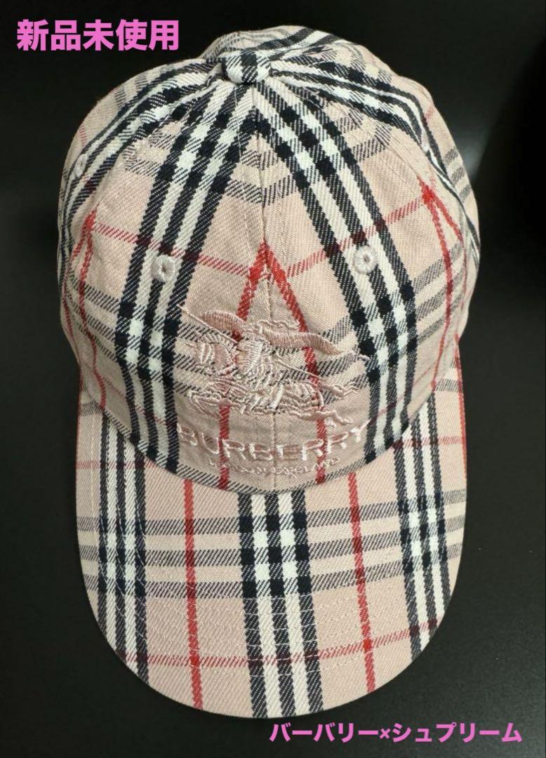 Supreme Burberry Denim 6-Panel Camp Cap Blue Biege Pink 2022
