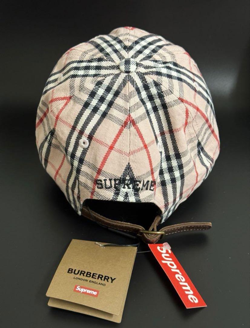 Supreme Burberry Denim 6 Panel Pink, Brand New and Unused.