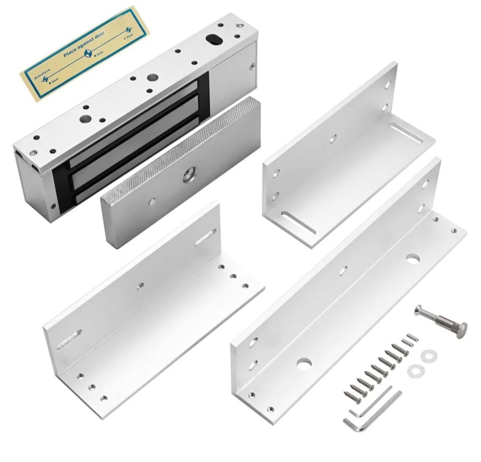 Electric Magnetic Lock with Z and L Bracket 500KG 1200LBS Holding Force Electrom