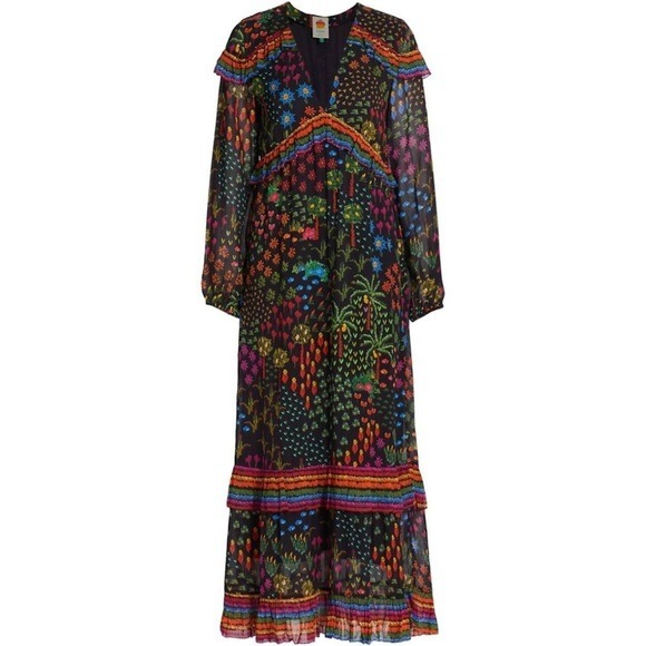 NWT Farm Rio Fruit garden maxi dress