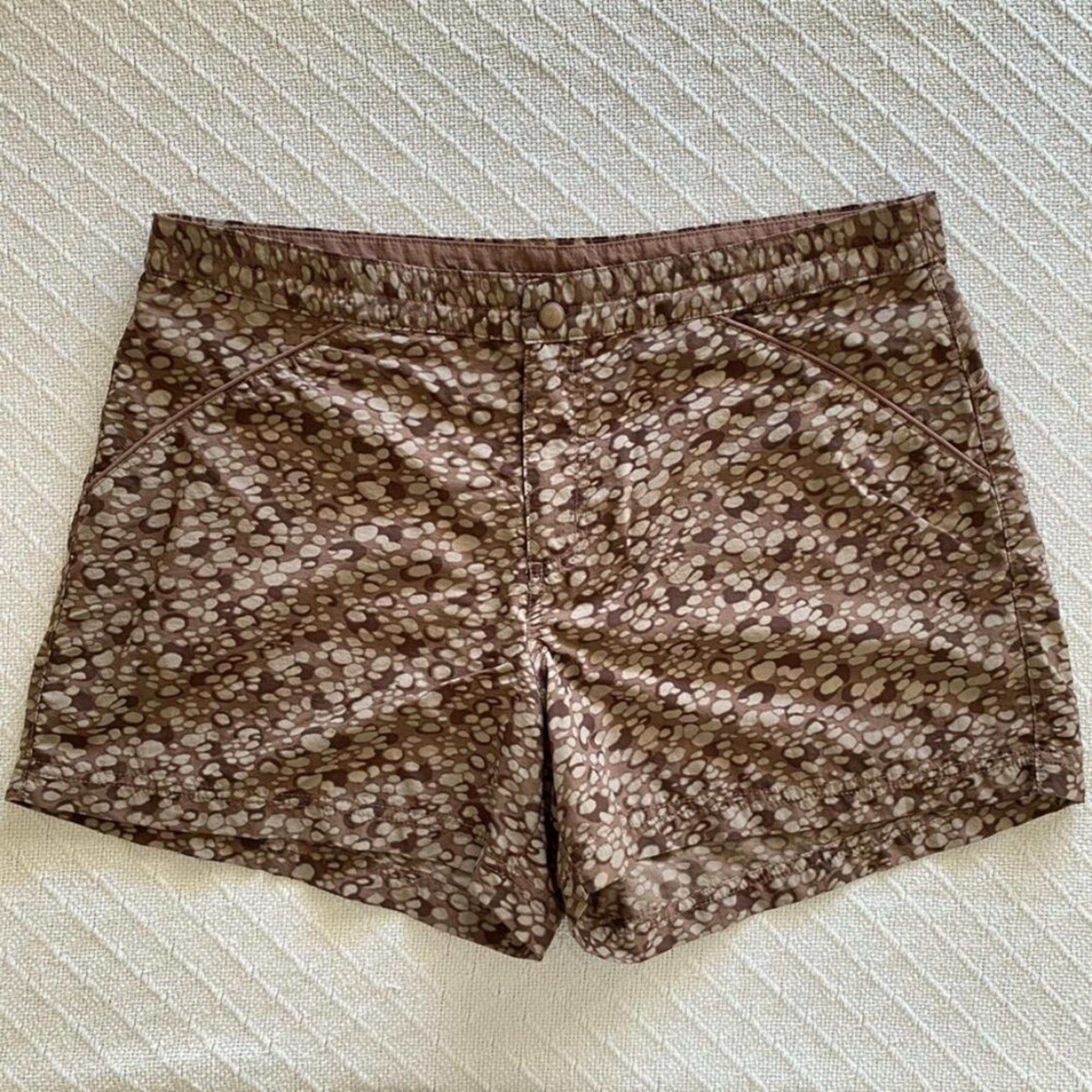 Columbia 4" Quick Dry Athletic Boadshorts in Brown Pebble Patten Women's Size 14