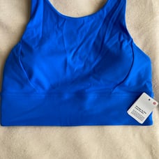 Lululemon Stronger As One Long Line Bra Wild Bluebell Size 10