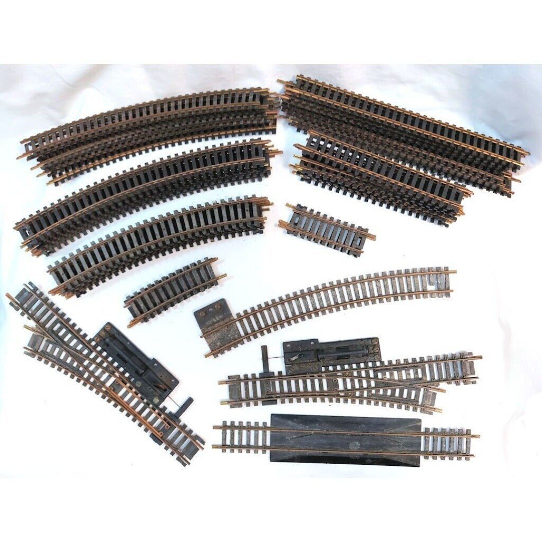 Atlas Snap Track Huge Lot 51 pc Vintage HO Gauge Scale Brass