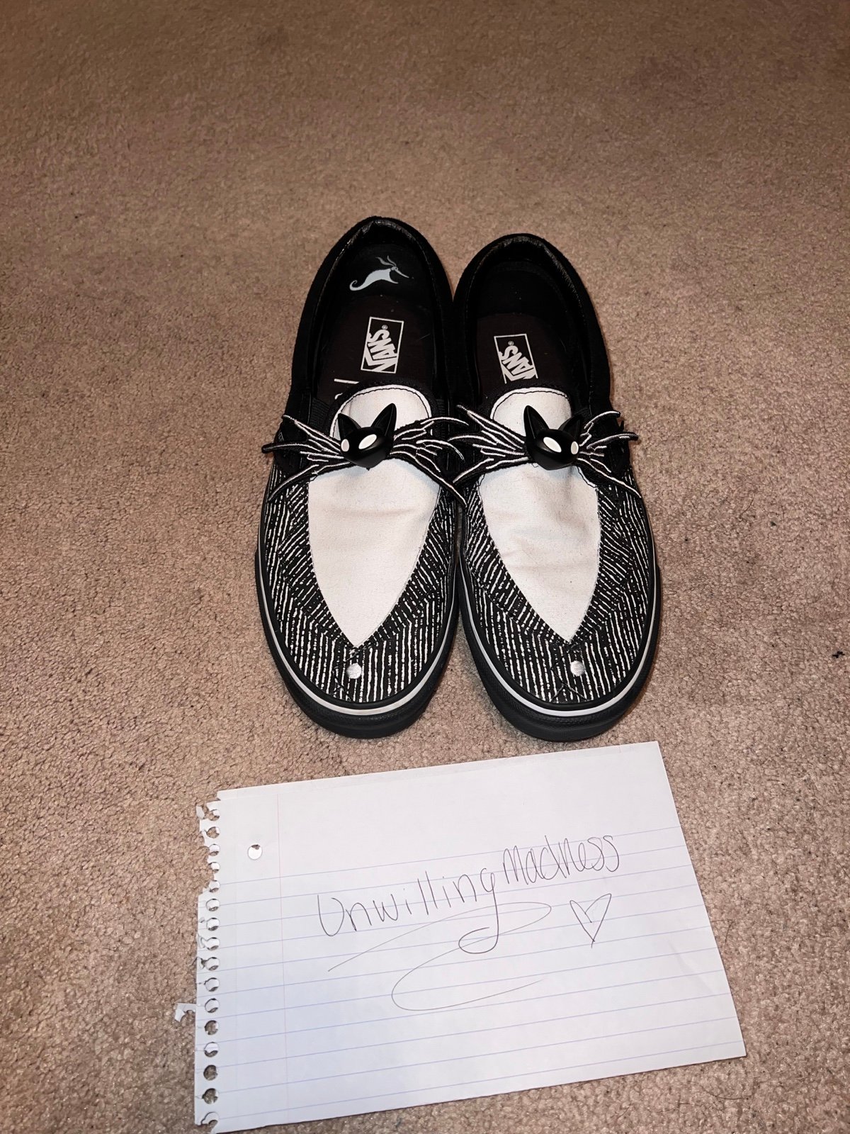 Nightmare Before Christmas x Vans collaboration- Jack Skellington Slip ons