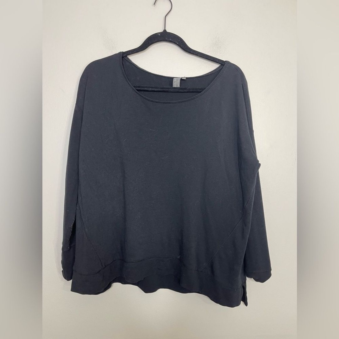 Sweaty Betty Women’s Black Active Sweatshirt Sz M Boatneck Long Sleeves