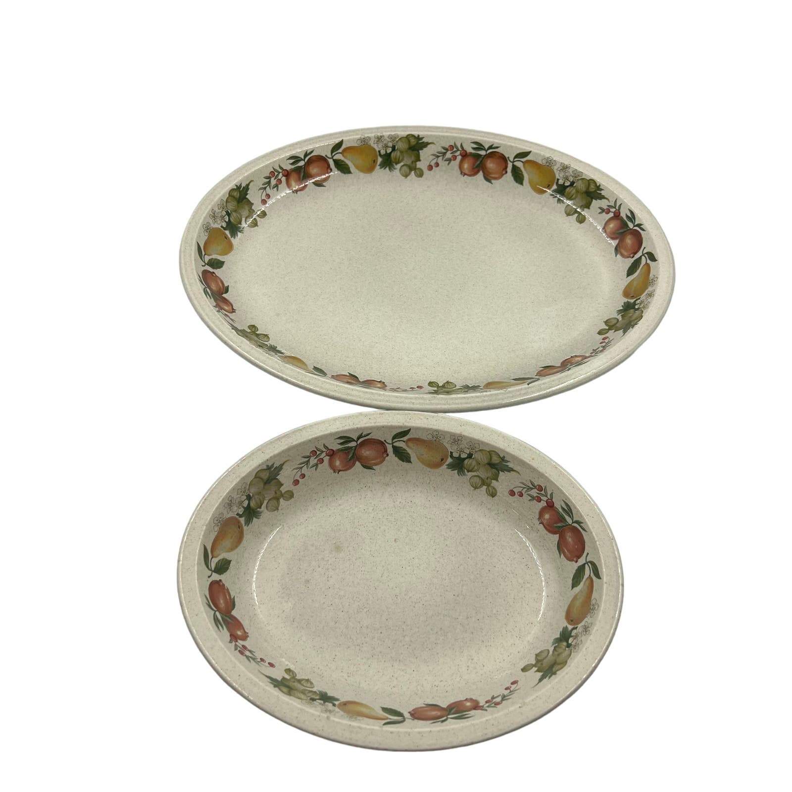 Wedgewood Quince Pattern Fruit Serving Platter Dishes 2 Pieces Made In England