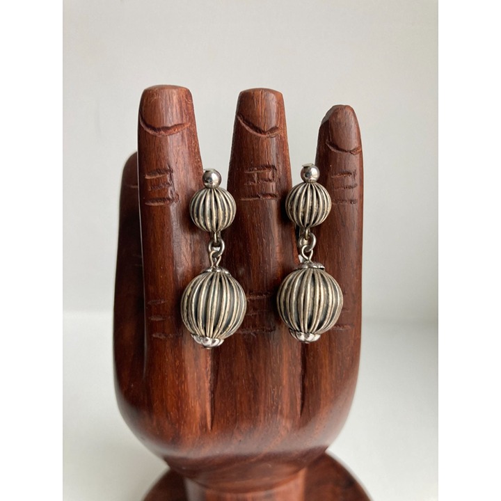 Vintage Napier Sterling Silver Dangle Ball Unique Signed