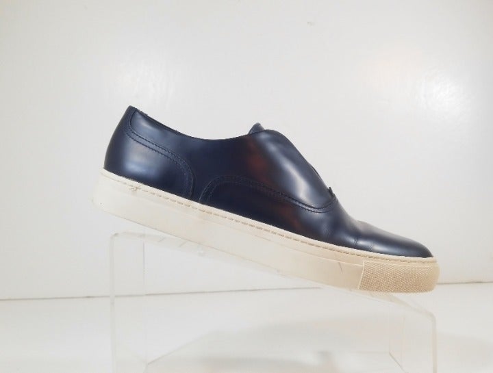 Vince Women Shoes Navy Blue Flats Leather Slip On Casual Loafers Size 9 M / 39