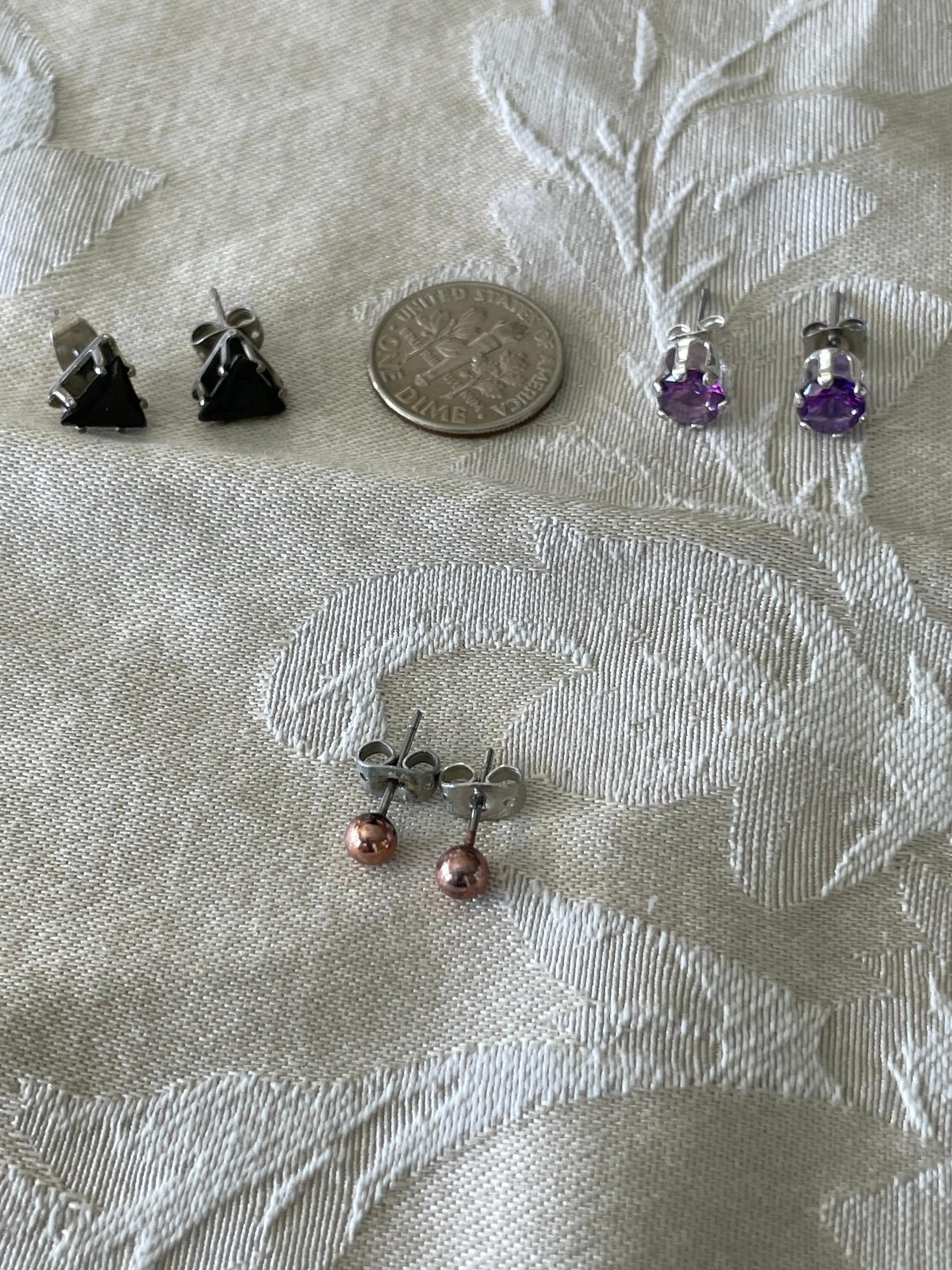 Trio of Tiny/Small Earrings on Posts