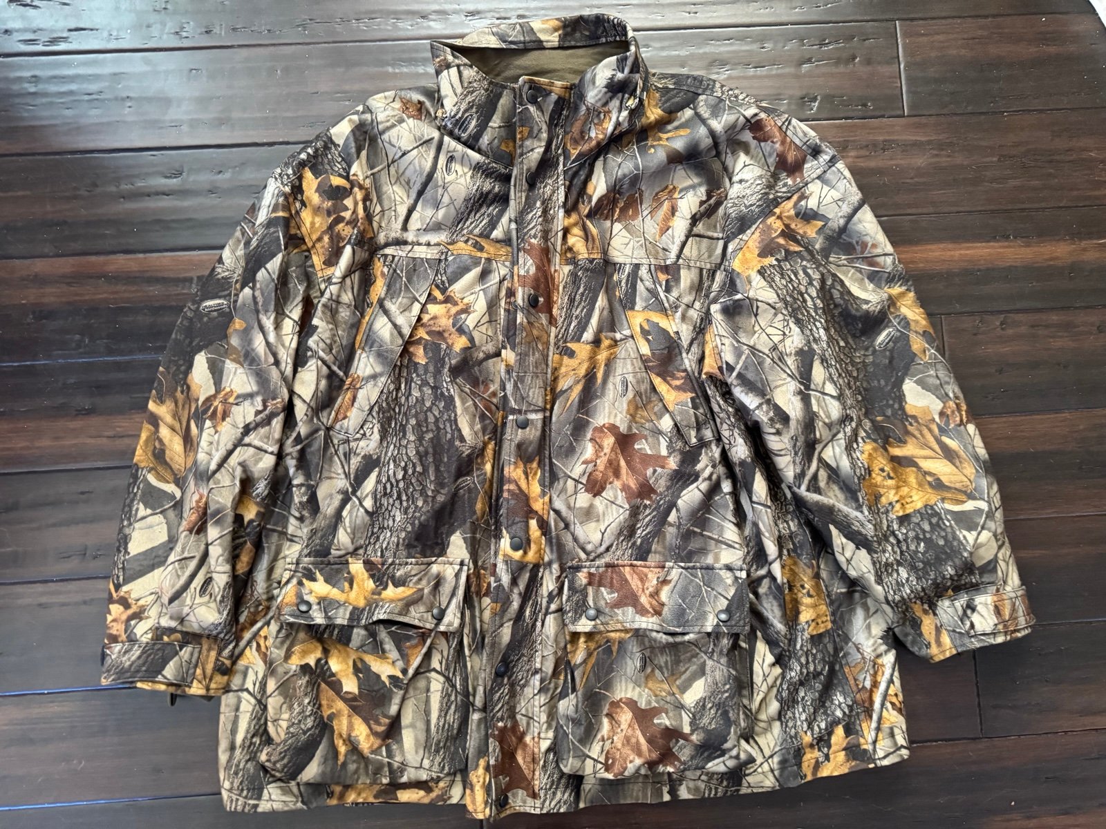 REALTREE Camo Full Zip & Button Up Jacket Coat Mens Size 3XL (54-56) Hunting