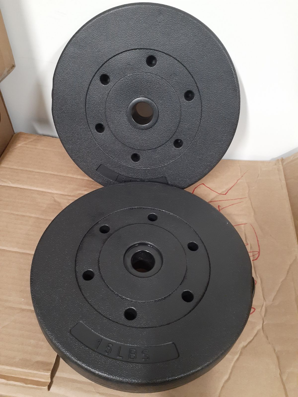 Brand New 2×15lbs Rubber Bumper Plates