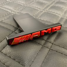 Red AMG Emblem Badge For Panamericana GT Grill E43 C43 GLC43 C63 G63 E C Class