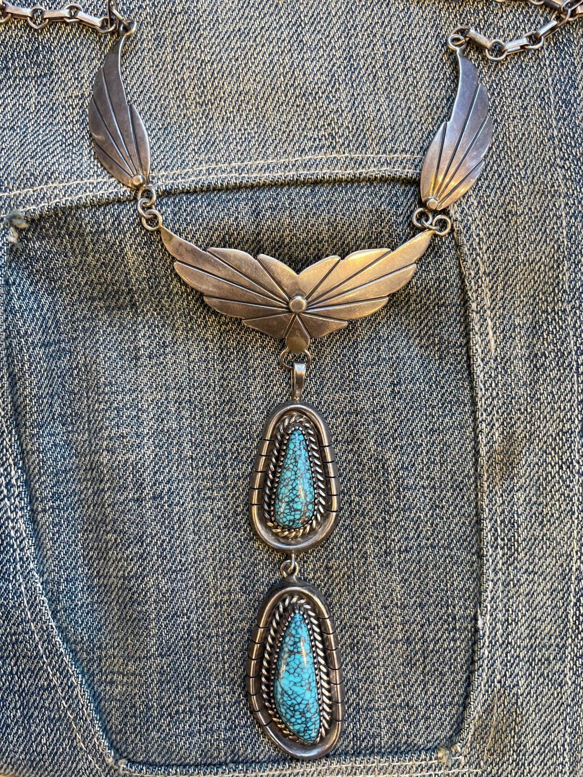 Silver Wings Cradle Necklace