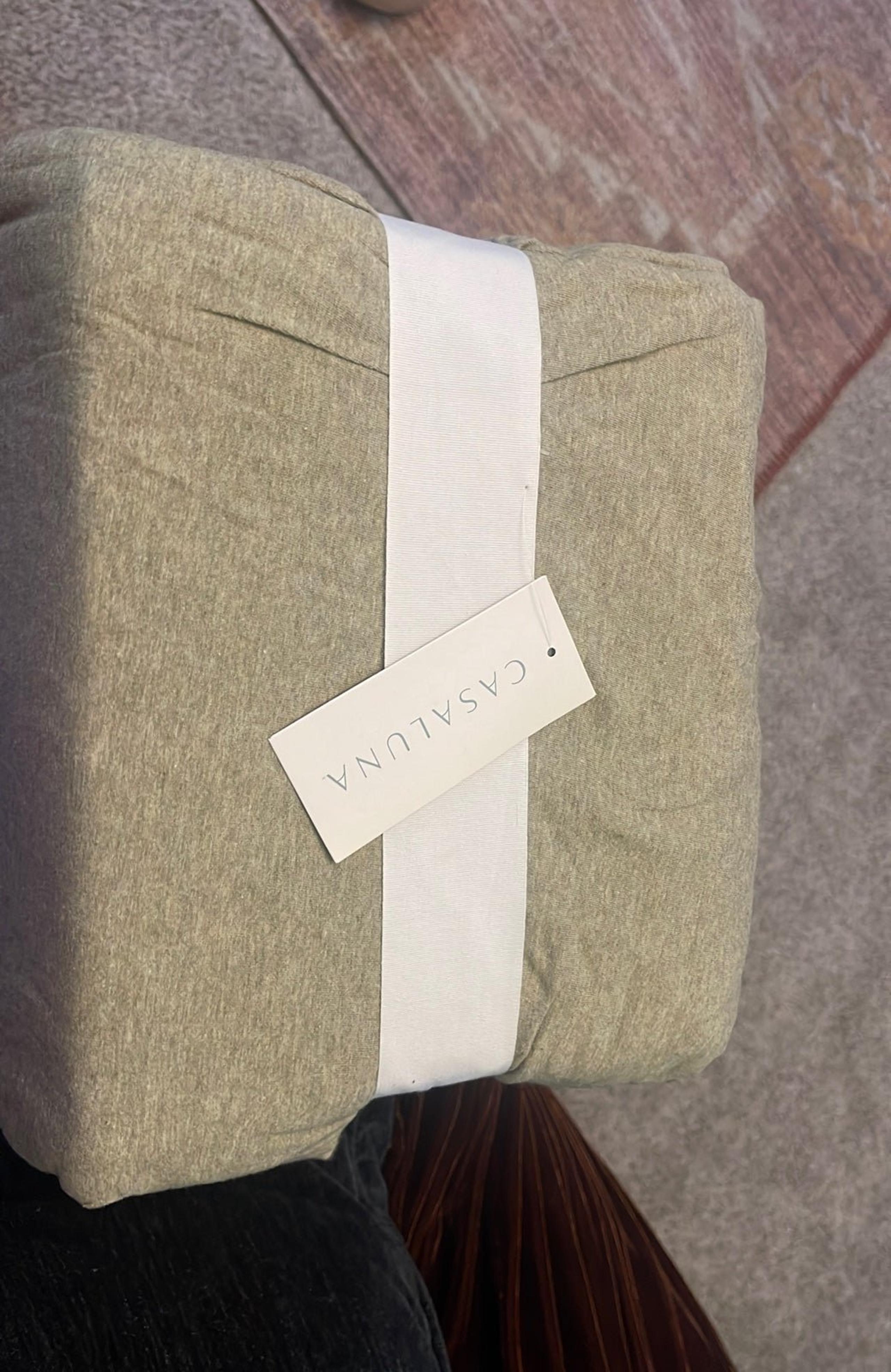 Duvet set full/Queen Jersey Natures green casaluna 70% cotton ,30% Lyocell