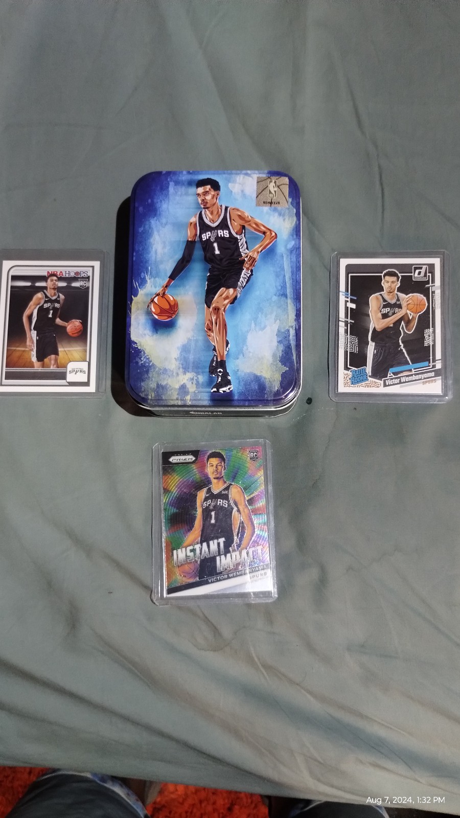 Victor Wembanyama LIMITED EDITION TIN- with 3 of his best ROOKIE CARDS