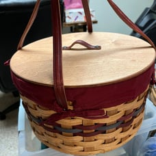 Handmade Double Pie Basket w/ Liner
