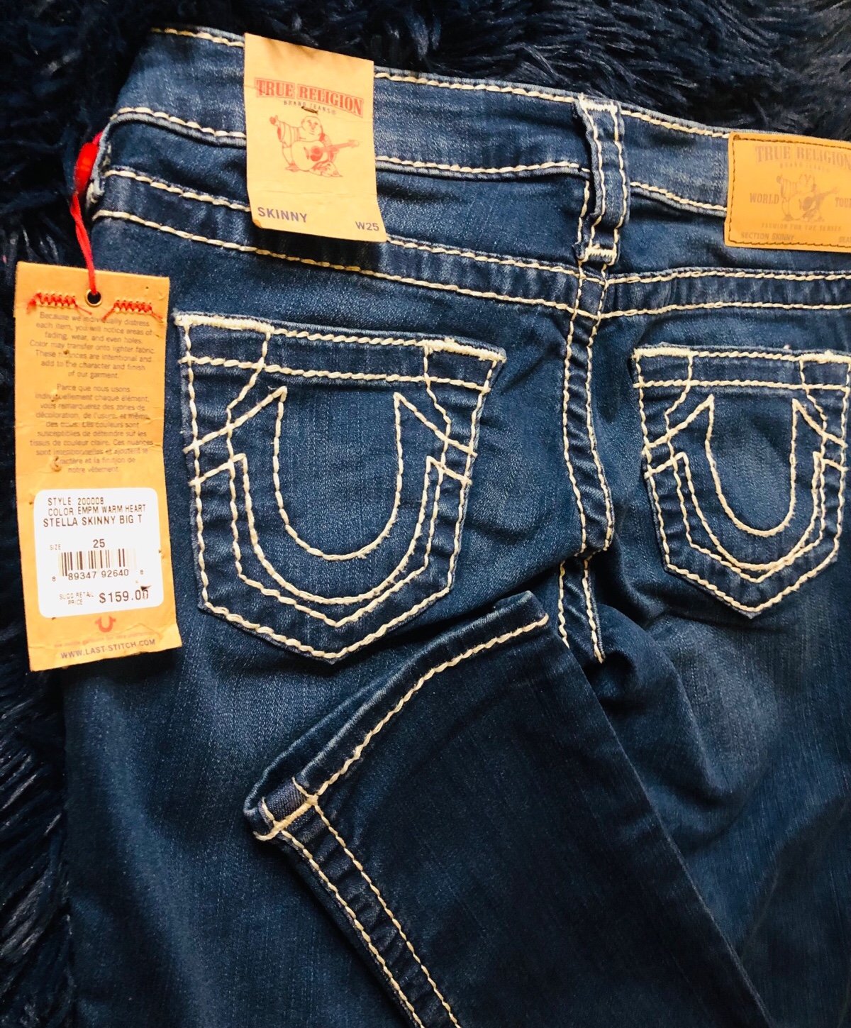 NWT True Religion Stella Skinny Big T color : EMPM Warm Heat Jeans. Size 25