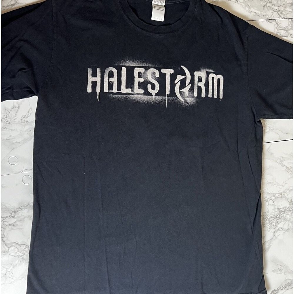 HALESTORM Into The Wild Double Sided T-Shirt Size Large Rock EUC 100% Cotton