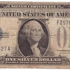 1928 The United States of America One Silver Dollar Certificate Funny Back
