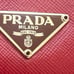 PRADA Saffiano Leather Red Bi-Fold Wallet-Preowned