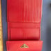 PRADA Saffiano Leather Red Bi-Fold Wallet-Preowned