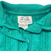 Vintage 1960s 1970s Hand Loomed Green Fitted Sweater