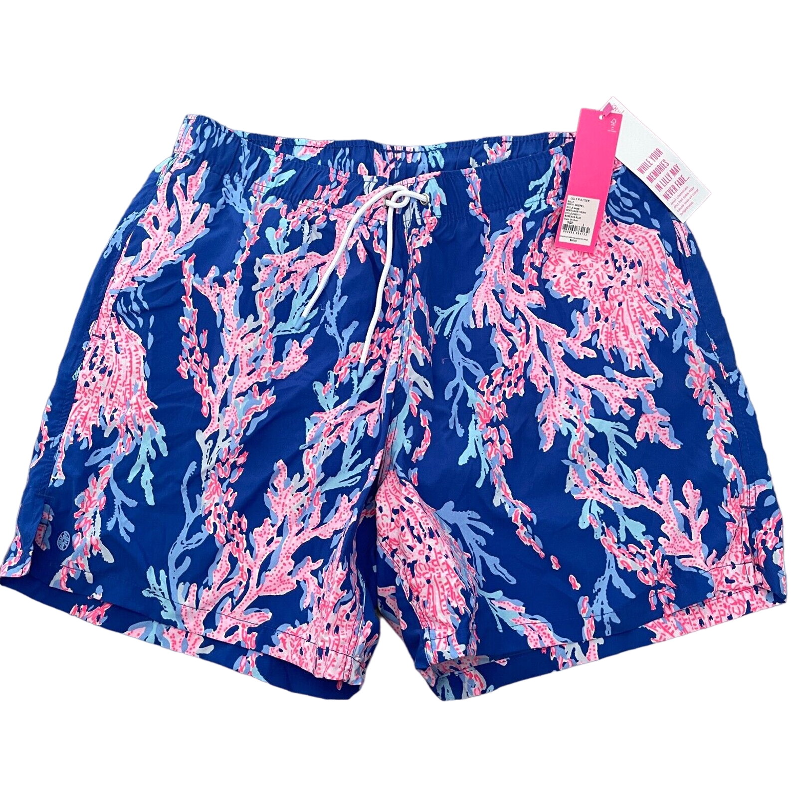 Lilly Pulitzer Men s Capri Swim Trunks Borealis Blue Swim On Over Sz LARGE 98