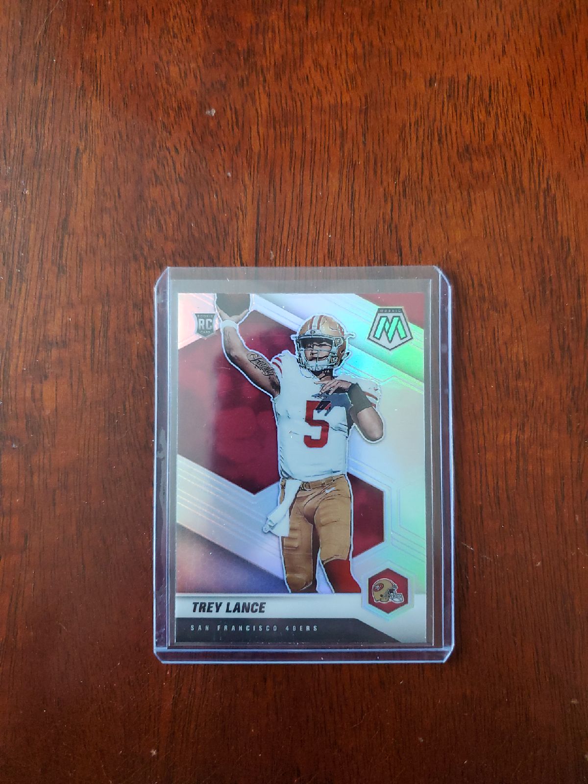 Trey Lance Mosaic rookie silver prizm