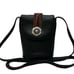 Brighton One World Leather Small Bucket Bag Crossbody Mini Black Brown Woven