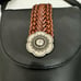 Brighton One World Leather Small Bucket Bag Crossbody Mini Black Brown Woven