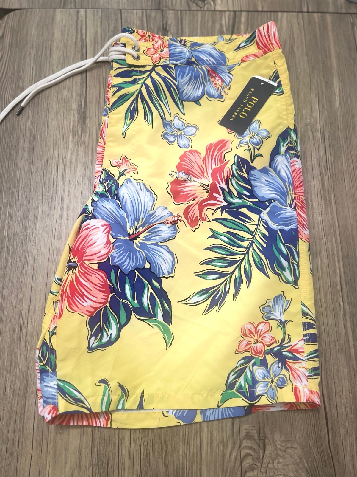 Ralph Lauren polo Hawaiian print swim trunks