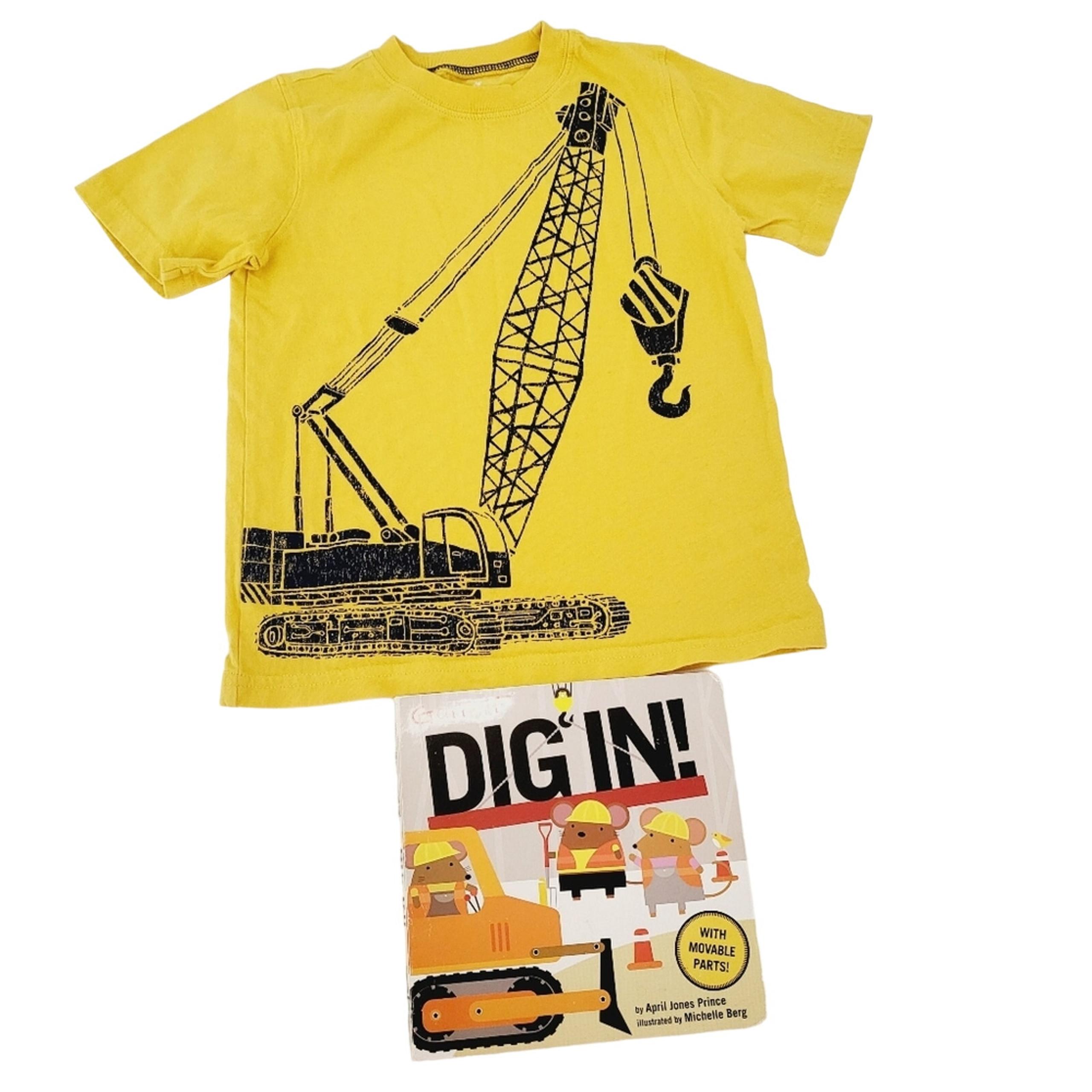4T Carter's crane tee and Dig In book