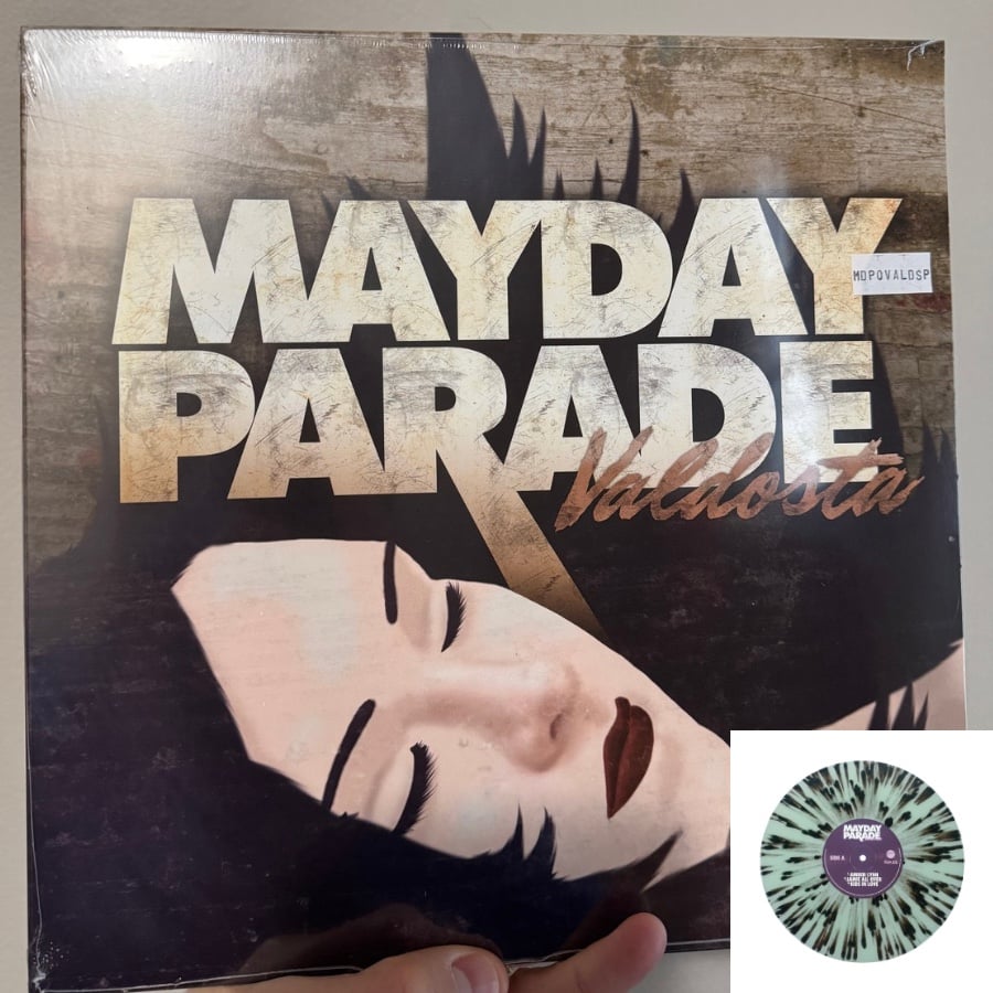 Valdosta LP Coke Bottle Clear w/ Black Splatter 10 Vinyl, Mayday Parade X/250
