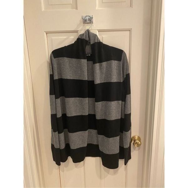 Theory Oversized Striped Cashmere Cardigan