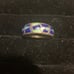 sterling lapis/Opel pavaed ring