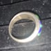 sterling lapis/Opel pavaed ring