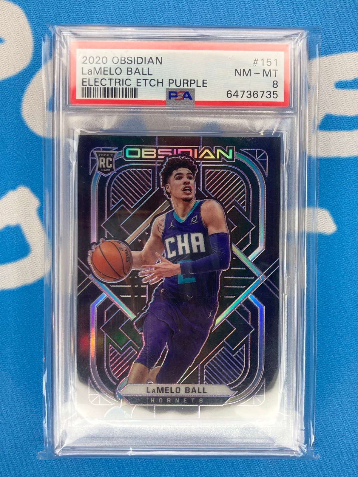 LAMELO BALL OBSIDIAN ROOKIE PSA 8 /99!