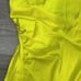 Seroya Women’s Strapless Asymmetric Hem Midi Satin Dress Split Neon Yellow