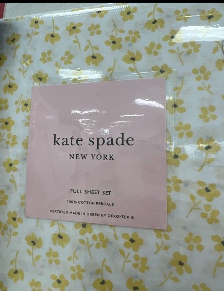 Kate Spade yellow flower FULL sheet set