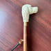 Vtg Carved Poodle Handle Bakelite Wooden Shoe Horn 27”