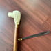 Vtg Carved Poodle Handle Bakelite Wooden Shoe Horn 27”