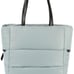 DIONA J SMOOTH CUSHION TEXTURE ZIPPER CROSSBODY SHOULDER BAG BLUE